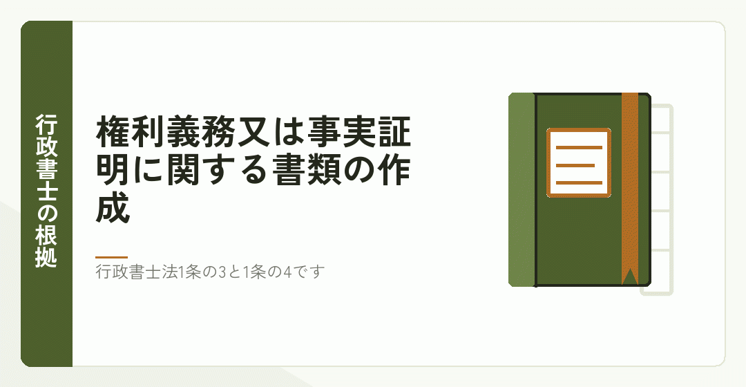 行政書士法が定める業務を表したイラスト