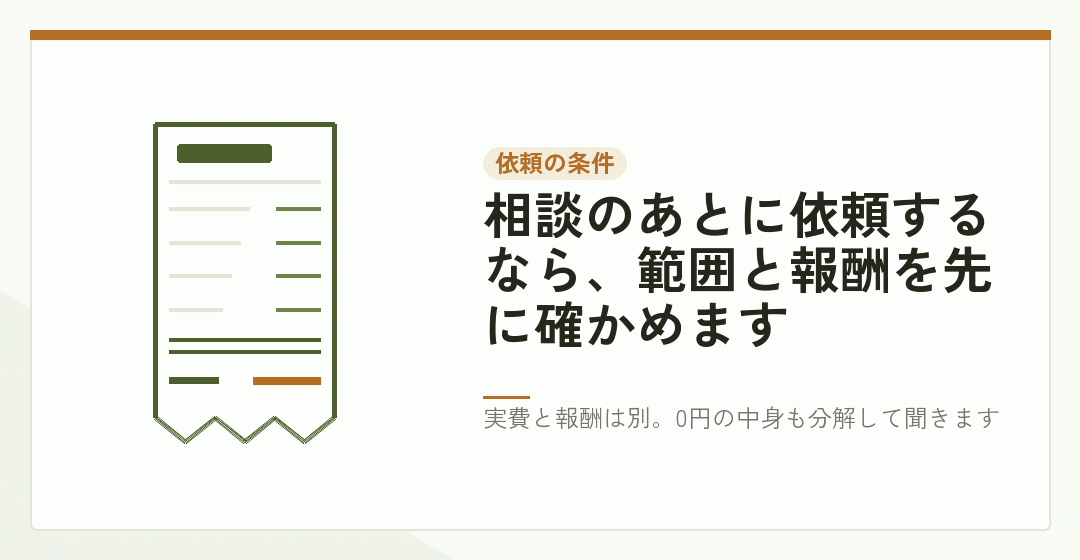 見積書の明細を確かめているイラスト