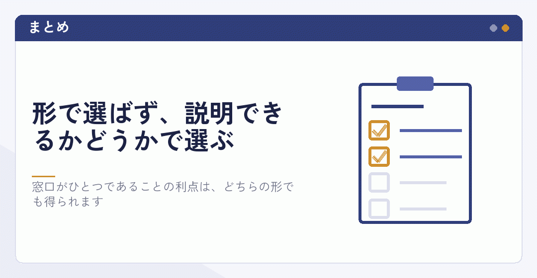 事務所内か提携かのまとめを表したイラスト