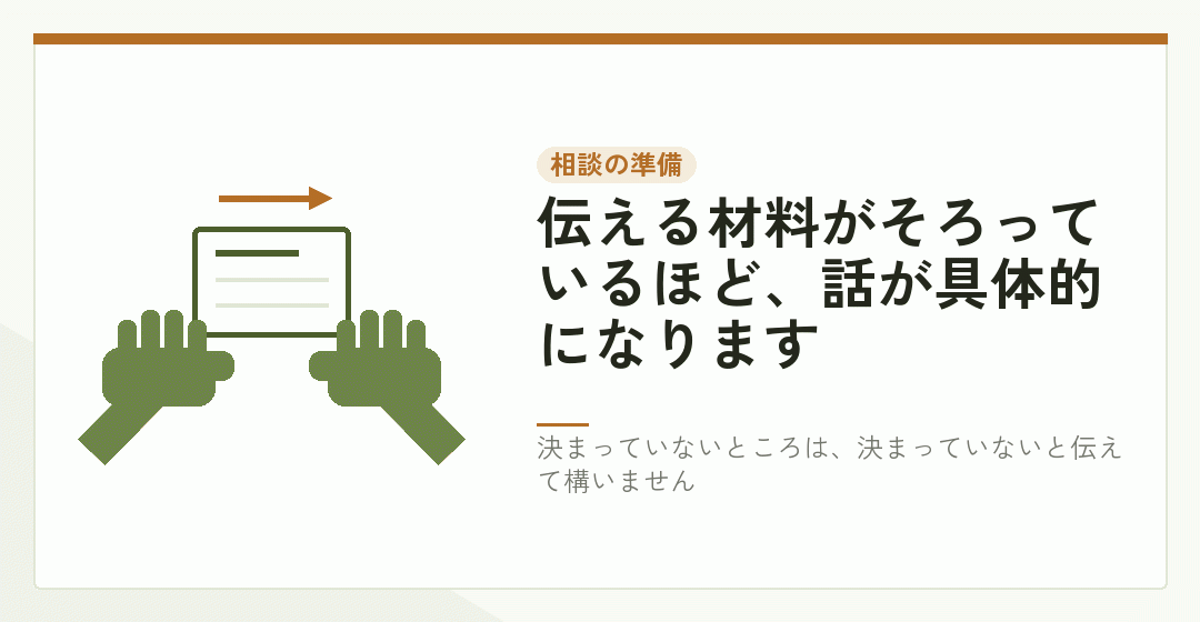 相談の準備をすることを表したイラスト